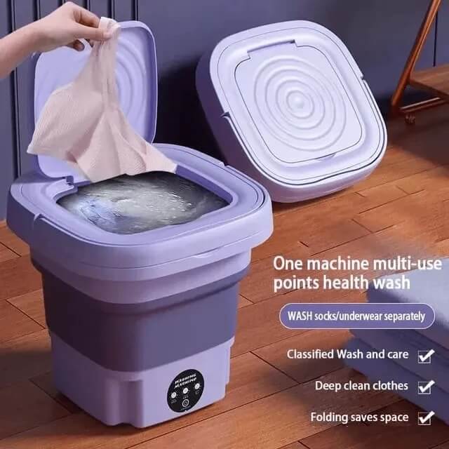 Compact Foldable Baby Washer with Dryer Mini Washing Machine For Kids