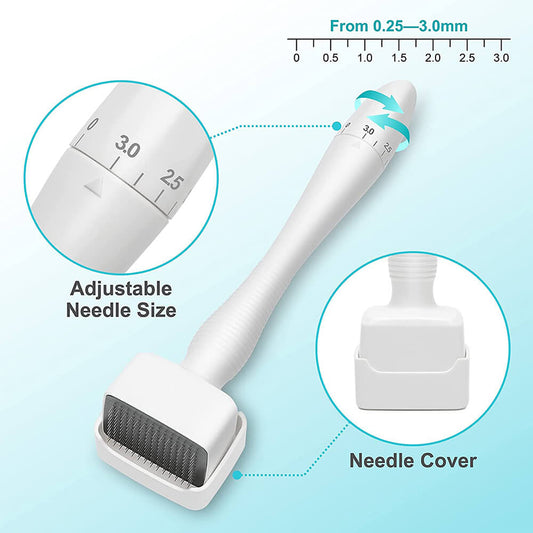 Imported Original Derma Stamp Adjustable 140 & 100 Micro Needles Targeted Skin Therapy Tool
