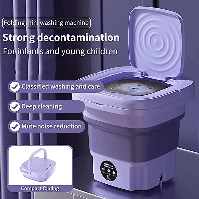 Compact Foldable Baby Washer with Dryer Mini  Washing Machine For Kids